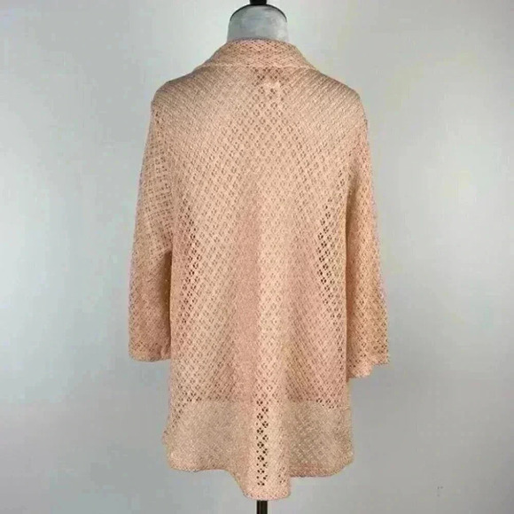 Ruby Rd sweater size XL pink metallic cardigan - Picture 4 of 8